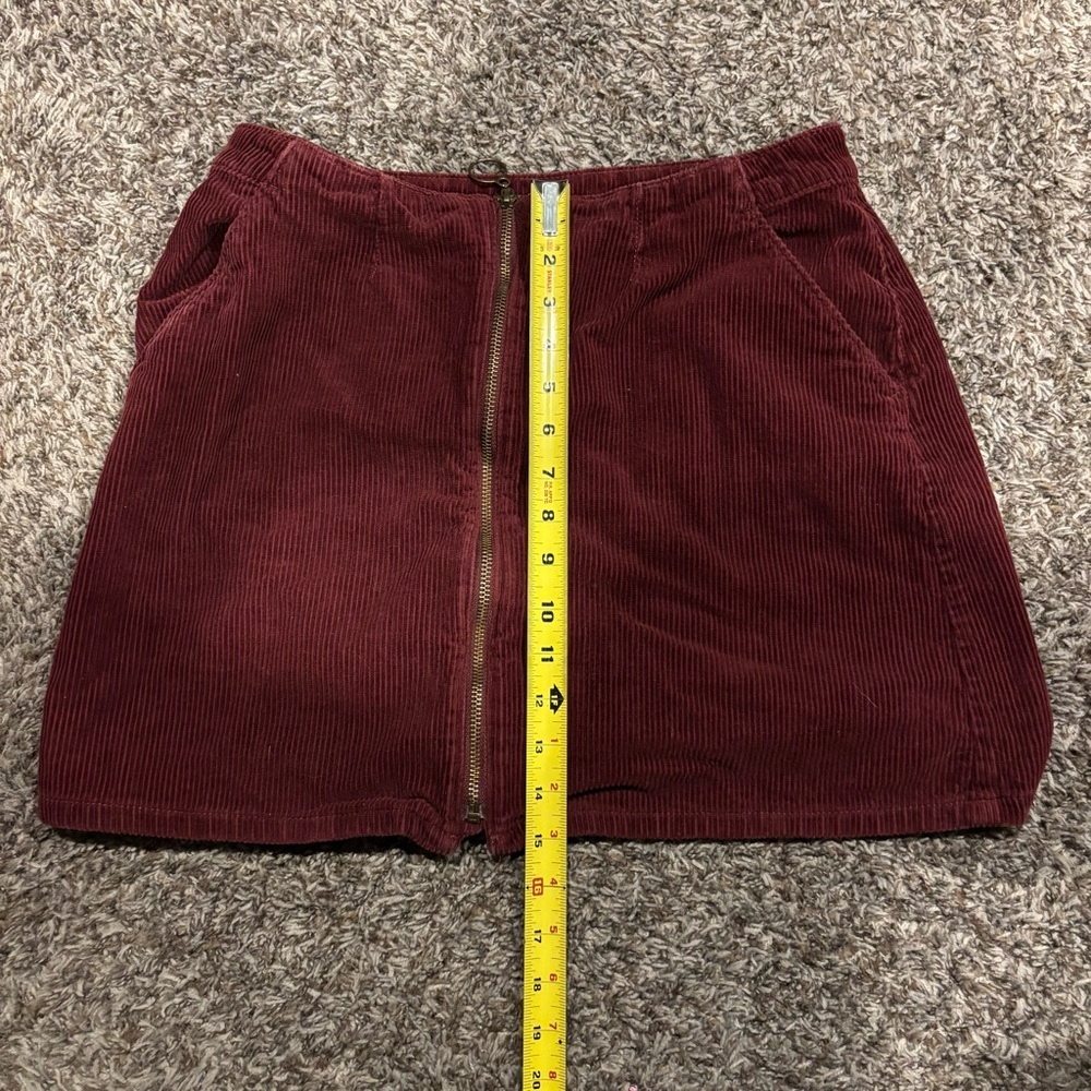 Arizona Burgundy Corduroy Mini Skirt